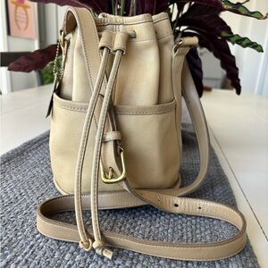 Vintage Coach Drawstring Sac (Small) #4020 Khaki